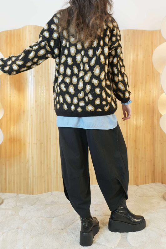 Blair Leopard Cardigan Black /10=